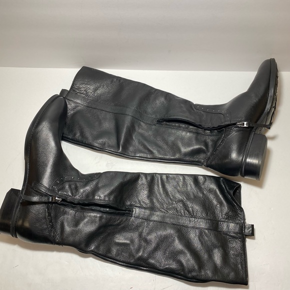 Sam Edelman "Prina” Studded Soft Black Leather Knee High Riding Boots size 11 - Picture 10 of 16